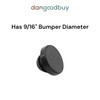 Rubber Push-in Ridged Stem Bumper 9/16" Diameter fits 1/4" Hole