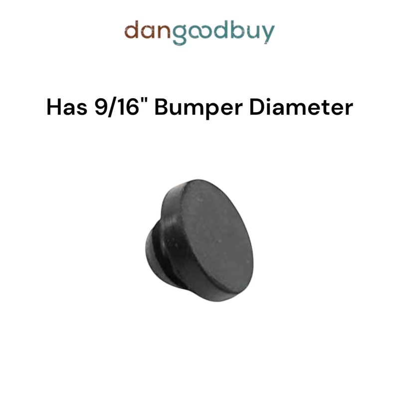 Rubber Push-in Ridged Stem Bumper 9/16" Diameter fits 1/4" Hole