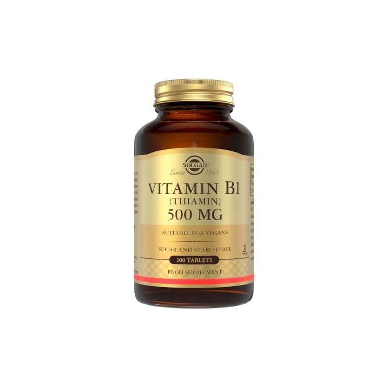 Solgar Vitamin B1 (Thiamin) 500 mg - 100 Tablets