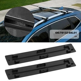 EMSea Pack of 2 Car Roof Sink Covers, Top Trim, Clip Cover, 78132-68L01, Roof Rack Bars, Hole Top, Compatible with Suzuki Swift 2010-2017, Black Plastic