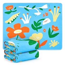 BurgeonNest Washable Pee Pads for Dogs, 2 Pack 30''x36'' Super Absorbent, Leakproof & Non-Slip Reusable Potty Pads for Dogs, Puppy, Playpen, Crate, Whelping Box, Potty Training, Blue