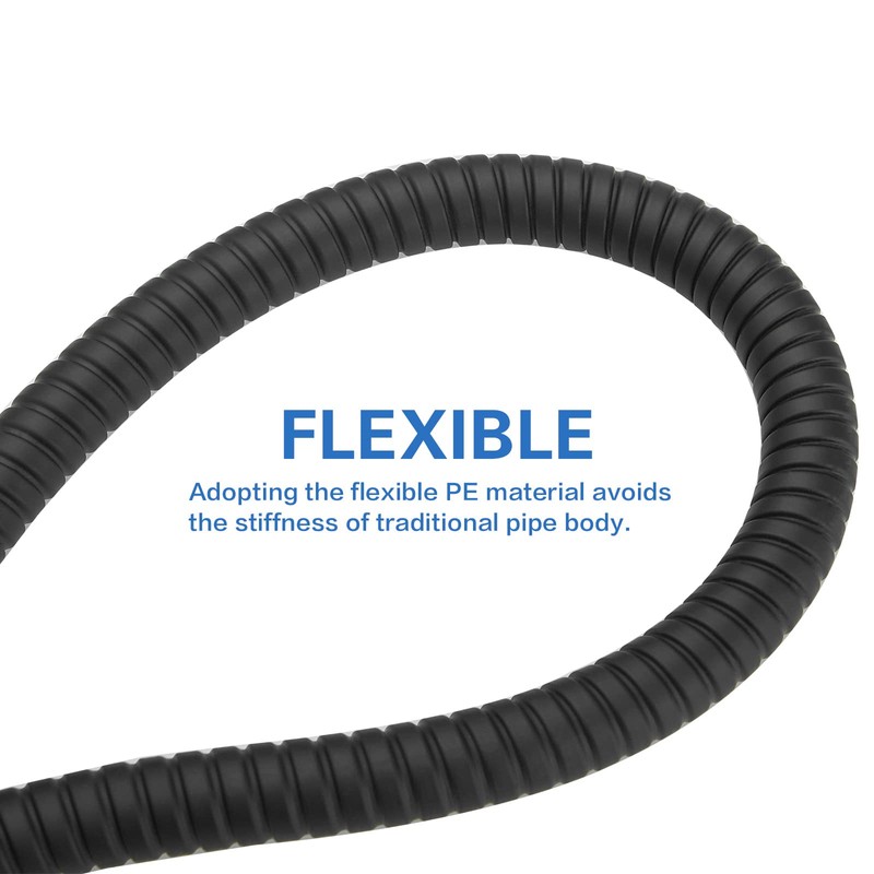RUMOSE 98-inch Extra Long Flexible Matte Black Shower Head Extension