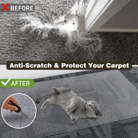 ZPAI Plastic Low Pile Carpet Protector Runner Mat, 2'x6' Clear Non-Slip Vinyl Rug Cover Protector for Pets, Heavy-Duty Waterproof Floor Mat for Kitchen, Hallway, Doorway