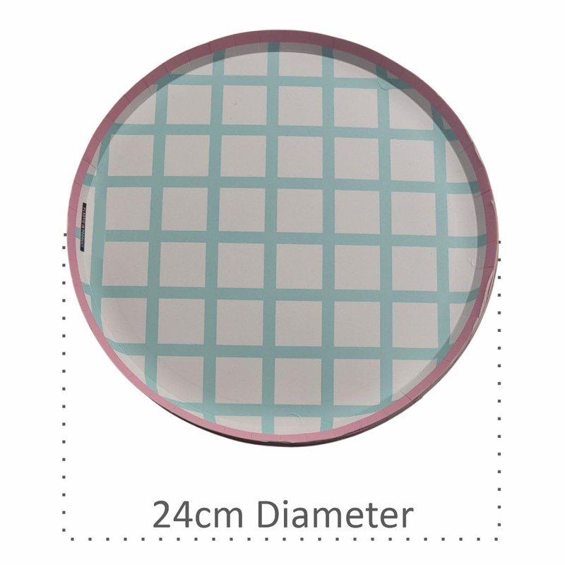 Patterned Paper Plates – 8 Pack 24cm Disposable Plates with