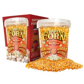 MacCorns of Scotland. Est. 1991 MacCorns USA Top Grade Popping Corn - 1 Litre Tub American Popcorn Kernels for Popcorn Makers, Traditional Popping & Popcorn Machines - Boxed, Resealable & Reusable