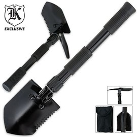 Folding Camping Survival Shovel with Pick