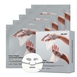 GNJOY GNJOY Collagen Face Mask Deep Collagen Anti Wrinkle Lifting Mask Collagen Face Mask Overnight, Collagen Real Deep Mask for Lifting, Firming, Moisturizing - 28g x 5ea