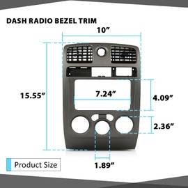 CHEDA Radio Dash Bezel Trim Compatible with Chevy Colorado GMC Canyon 2004-2012 Grey