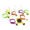 Pet Bird Mirror with Bell Interactive Treat Puzzle Parrot Toy