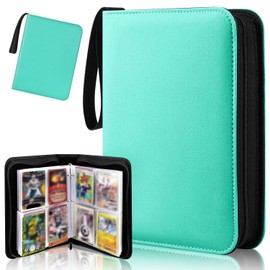 400 Pockets Card Binder, 4 Pocket Trading Card Holder, Binder Card Holder, Fit for TCG Yugioh Trading Cards,Toys Gifts for Boys Girls (Green)