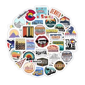 BulbaCraft Denver Stickers for Water Bottle and Laptop - Colorado Souvenirs, Decorations & Gifts, Waterproof Vinyl Decals, Gifts for Women & Men