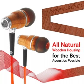InEar Symphonized NRG 3 In-Ear Wood Headphones Earbuds - Orange