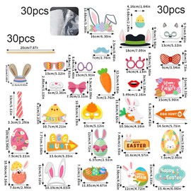VYIBPDY Pack of 30 Easter Photo Box Accessories, Easter Photo Props, Party Decoration Photo Props, Photo Props Birthday, Photo Booth Props Party Accessories for Birthdays, Weddings, Easter,