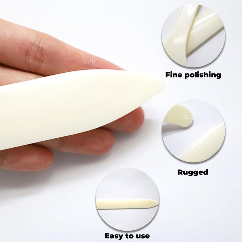 8Pcs Ergonomic Straight Bone Folder Sturdy Plastic Bone Folder Useful