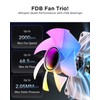 AsiaHorse COSMIQ 120mm PC Case Fan, Infinity Mirror FDB 2000