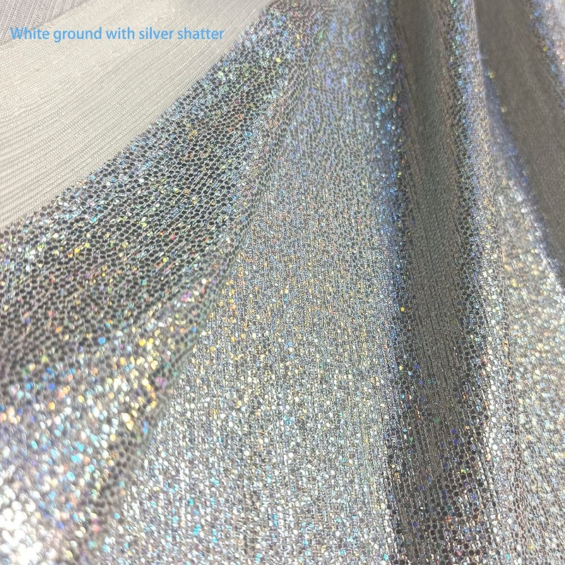 Shattered Glass Hologram Fabric by The Yard Width 58Inches Entelare