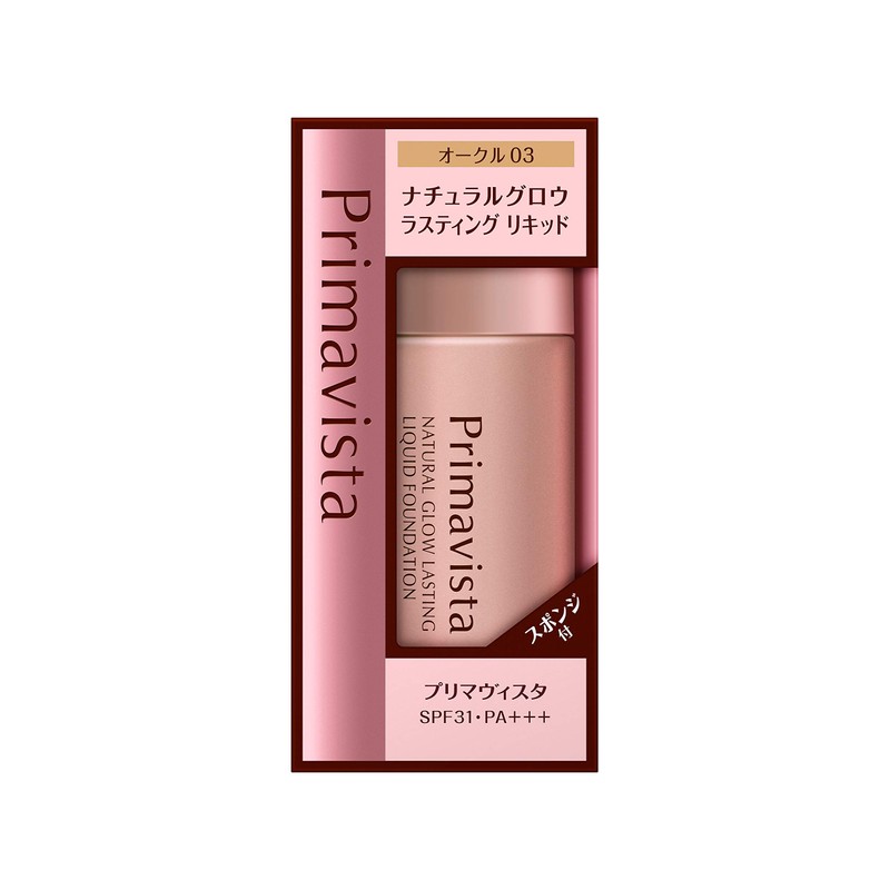 Primavista OC3 Natural Glow Lasting Liquid Foundation, Ochre 03, 1.0