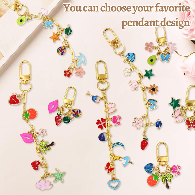 Gaiett 302 Pcs Keychain Making Kit with Charms, Bag Charm