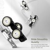 EaseLife 7FT/84in Sliding Pocket Door Hardware Kit,Aluminum Box Rail Kit,Commercial
