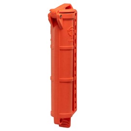 Thyrm CellVault Battery Storage (Rescue Orange) Case for AA, AAA, CR123 batteries, survival gear, matches, Made in USA