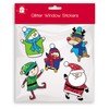Gift Maker 5 Xmas Christmas Glitter Characters Window Decorations Static