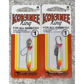 Luhr-Jensen 2 Packs Luhr Jensen Kokanee King #1 Ice Fishing Lure Rainbow