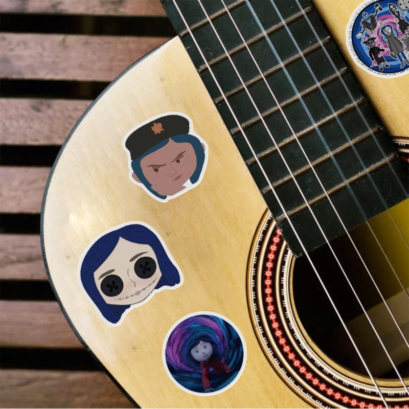 Coraline 50 Calcomanias Stickers Película Contra Agua
