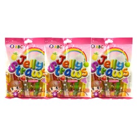 Funny Hippo Jelly Straws, Assorted Natural Fruit Flavors 12 Pieces - 240 g (Pack of 3 - 36 Pieces)