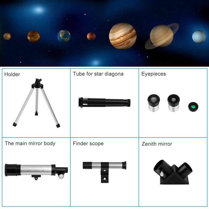 Astronomical Telescope with Tripod Star Finder Scope Zoom Monocular Telescope