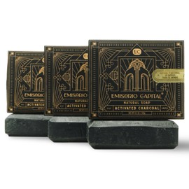 Emisario Capital: Natural Soap Bar for Men | Activated Charcoal | Luxurious Cleansing | Moisturizing and Gentle for All Skin Types | Handmade | Ecofriendly & Cruelty-Free | No Harmful Chemicals (3)