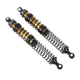LCX Racing 1/10th RC Crawler Car 2PCS Metal Suspension Shock Absorber Damper for RC Rock RC Crawler RC Truck Car Axial RBX10 Ryft AXI03005 AXI03009, Upgrades Parts Accessories (Black, 131mm)