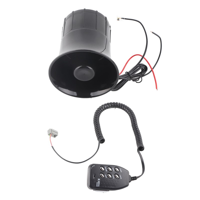 50W 120dB Car Loud Horn 6 Sounds Emergency Warning Alarm