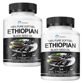 Ethiopian Black Seed Oil Capsules 4.64% Thymoquinone, Organic, 120 Softgels