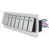 Xhtechnology 8 Gang Aluminum Rocker Switch Panel - 12V/24V Switch