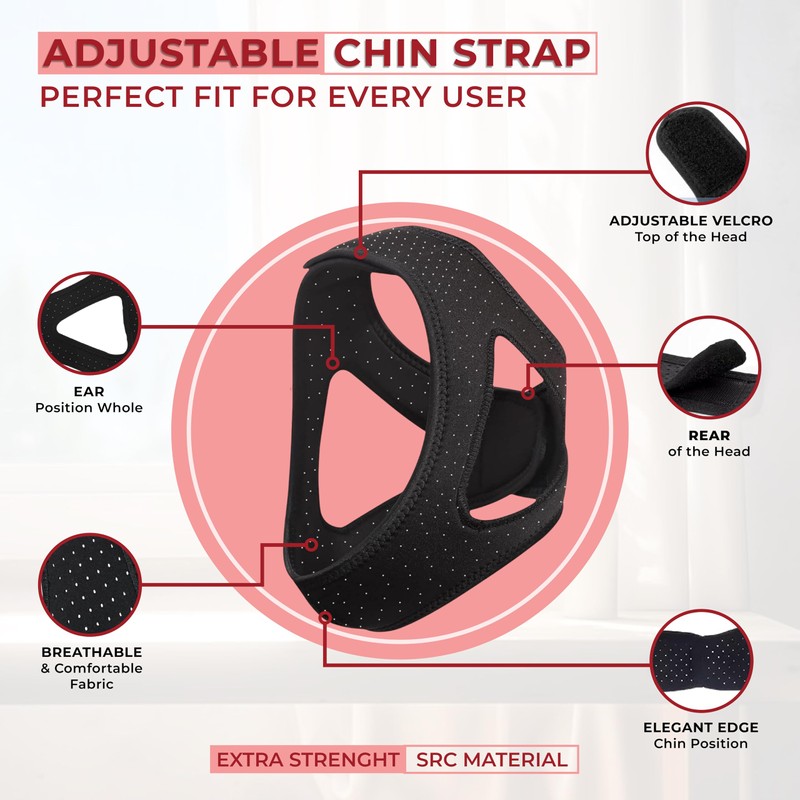 Massner Extra Strength Chin Strap for Sleeping, Breathable, Comfortable CPAP