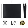 FOMAX® Men's Genuine Leather Wallet with RFID Protection, Landscape Format