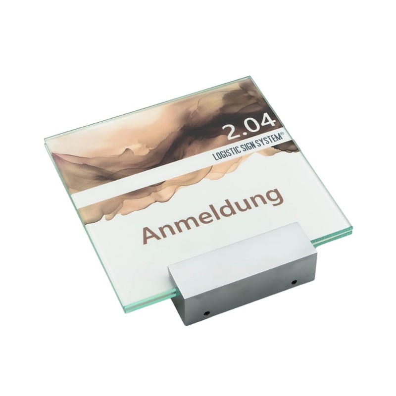 Logistic Sign System Door Sign Glass Vitrum A with Block
