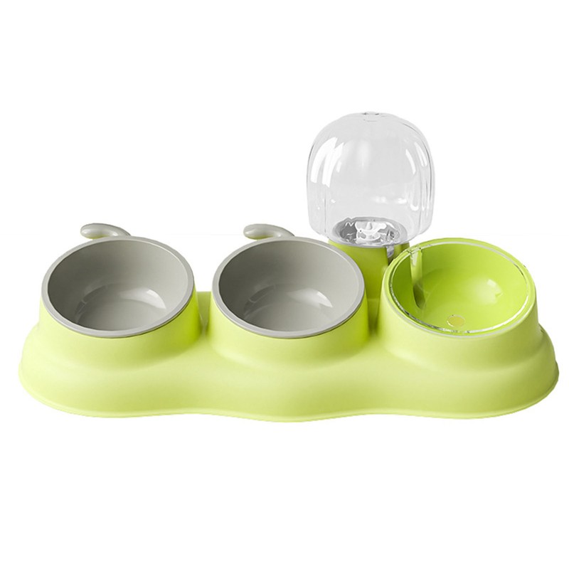Pet Water Food Bowls 3 in 1 Prevent Slip Tilted