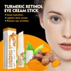 Turmeric Retinol Eye Stick,Eye Balm Stick Hydrating for Dark Circle,Wrinkles,Visible