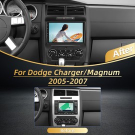 for Dodge Charger/Magnum 2005 2006 2007 Android Car Stereo [2+64G] - Wireless Carplay & Android Auto - 9 Inch Touchscreen Radio with EQ DSP, WiFi, GPS, Split Screen + AHD Rear View Camera