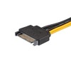 J&D 6 Pin to SATA Power Cable, (2 Pack) SATA