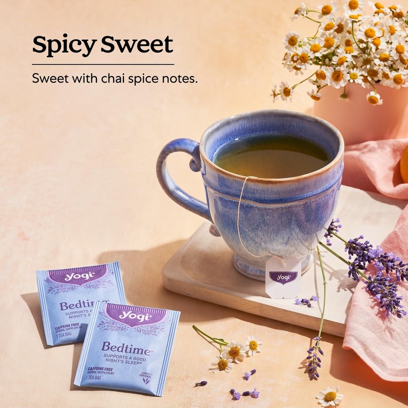 Yogi Bedtime Tea 64 Count Caffeine Free Organic Chamomile Sleep