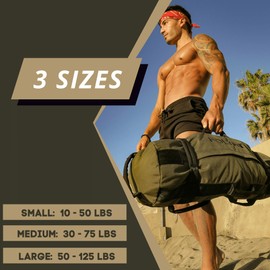 Polyfit Classic Sandbag - Heavy Duty Workout Sandbag for Fitness with 8 Gripping Handles for Sand Bag Weight Training - Multiple Colors & Sizes