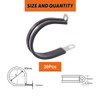 Keadic 20Pcs 2" (50mm) Cable Clamp Rubber Wire Clamps Stainless