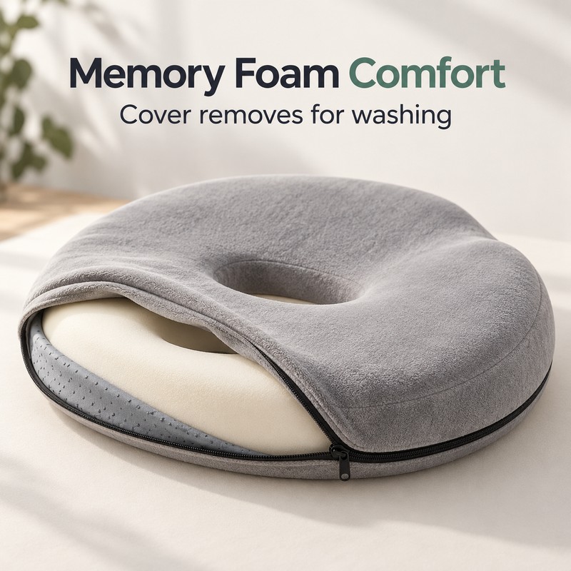 Donut Seat Cushion – Memory Foam Donut Pillow for Tailbone