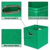 Yunkeeper Green Foldable Storage Bins, 11x11x11, Set of 3, (Fabric