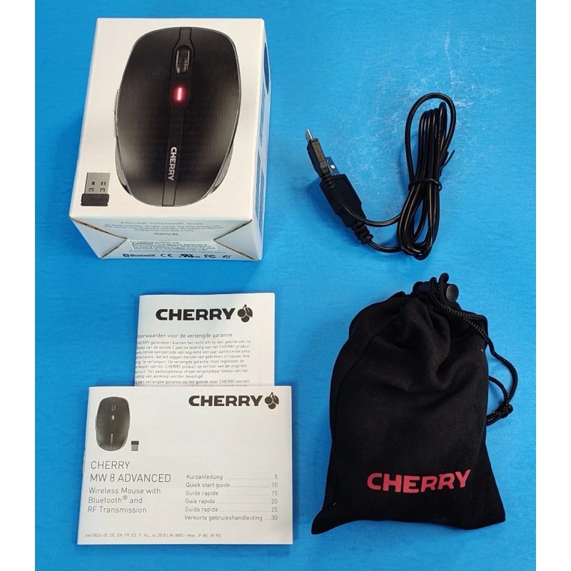 Cherry MW 8 Advanced Bluetooth 4.0/Wireless 2.4Ghz 6-Button Rechargeable Mouse