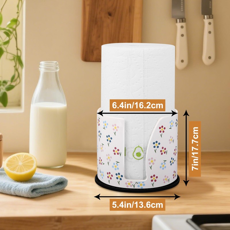 Elegant Ceramic Paper Towel Holder – Heavyweight Countertop Dispenser for