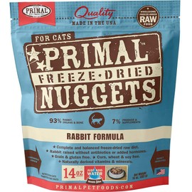 Primal Freeze Dried Cat Food - Rabbit Formula - 14 Oz.