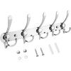 TICONN Wall Mounted Coat Rack, Five Heavy Duty Tri Hooks